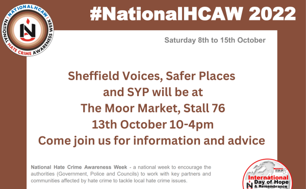 National Hate Crime Awareness Week at the mooor, 13th October 10.00 - 4.00