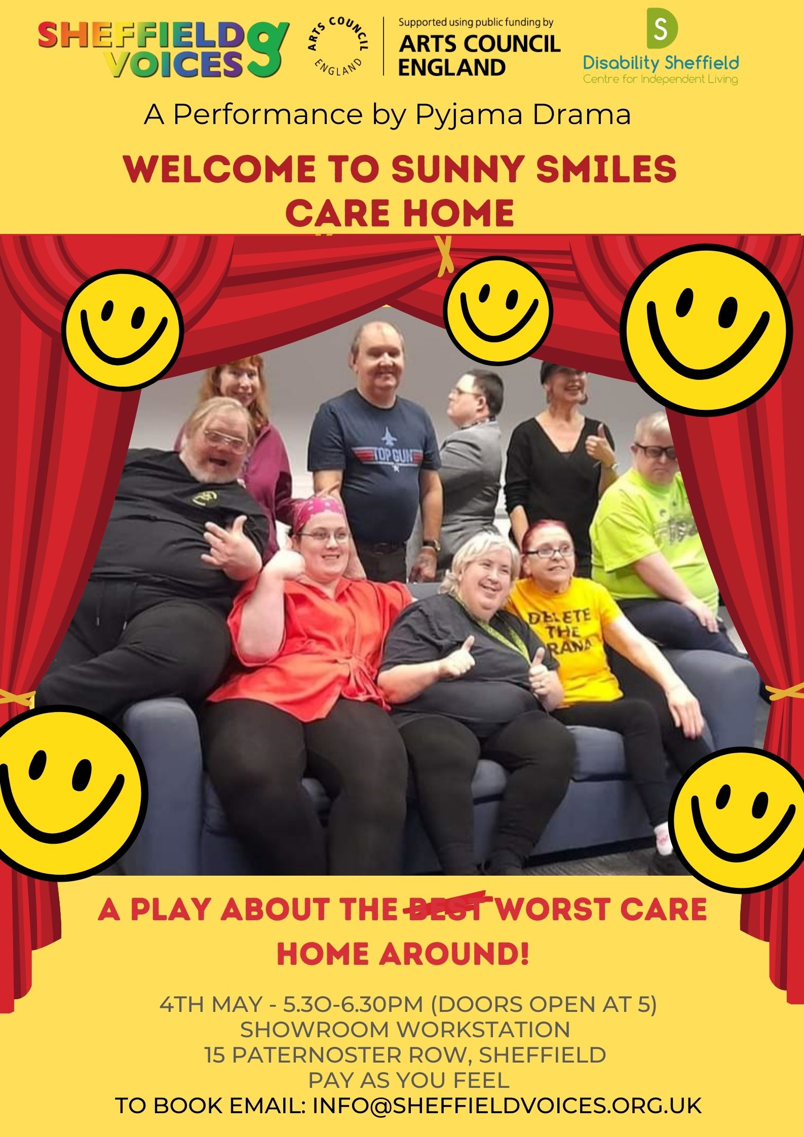 Sunny smiles care home poster